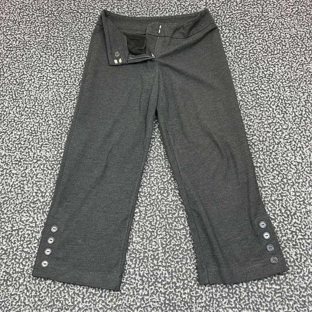 New York & Company Pants‎ Women Extra Small Gray Stretch Cropped Button XS